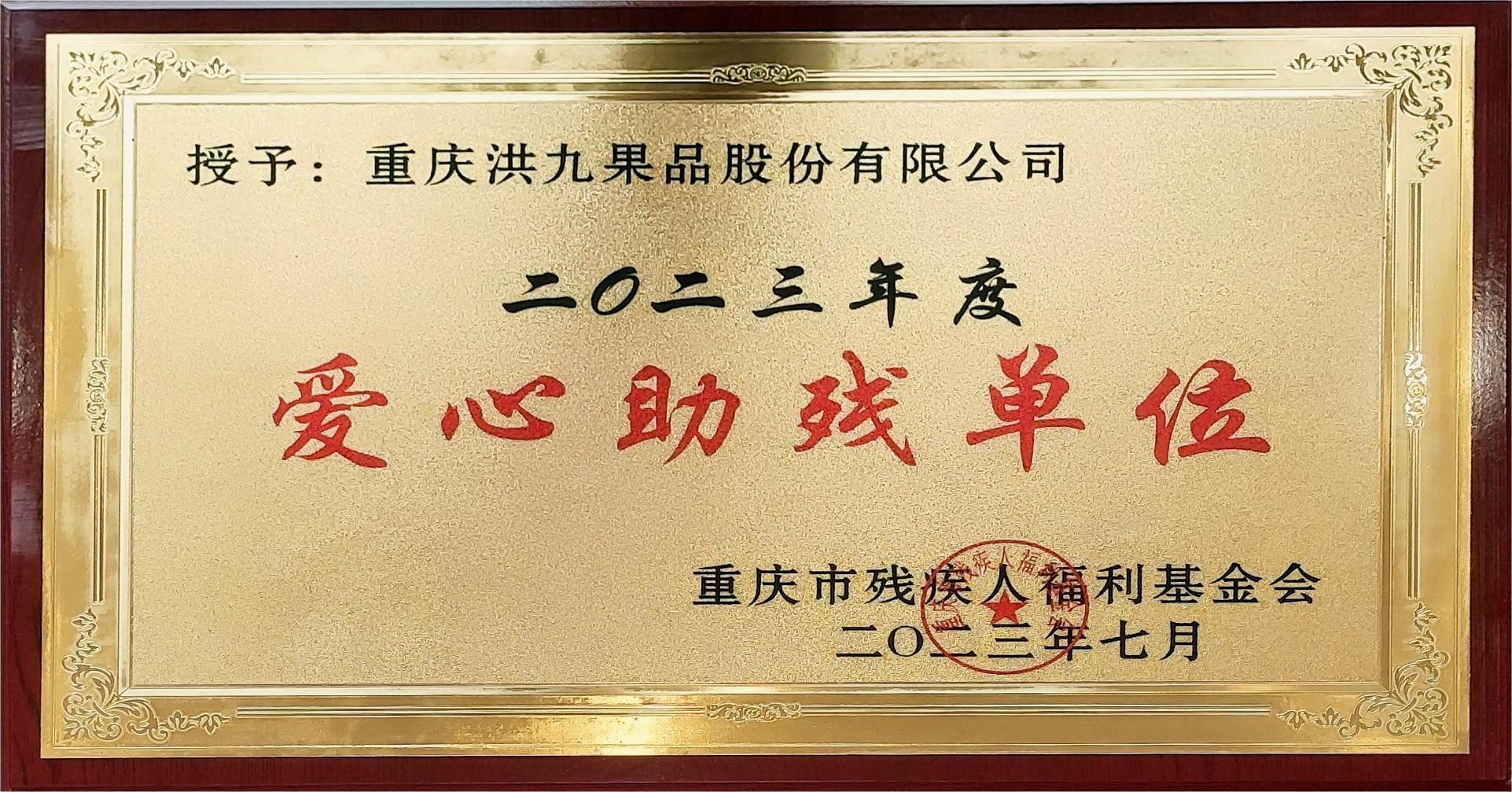 2023年度爱心助残单位