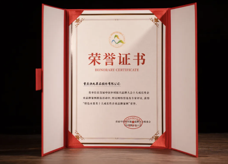 首届中国乡村振兴品牌大会“十大成长性企业品牌案例”